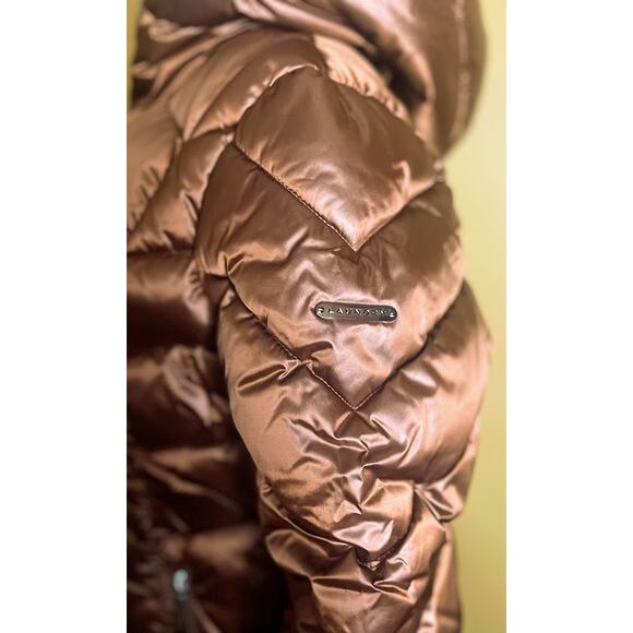 Laundry by Shelli Segal Faux Fur Cuff Hooded Puffer Coat Size Large NWT - Picture 7 of 11